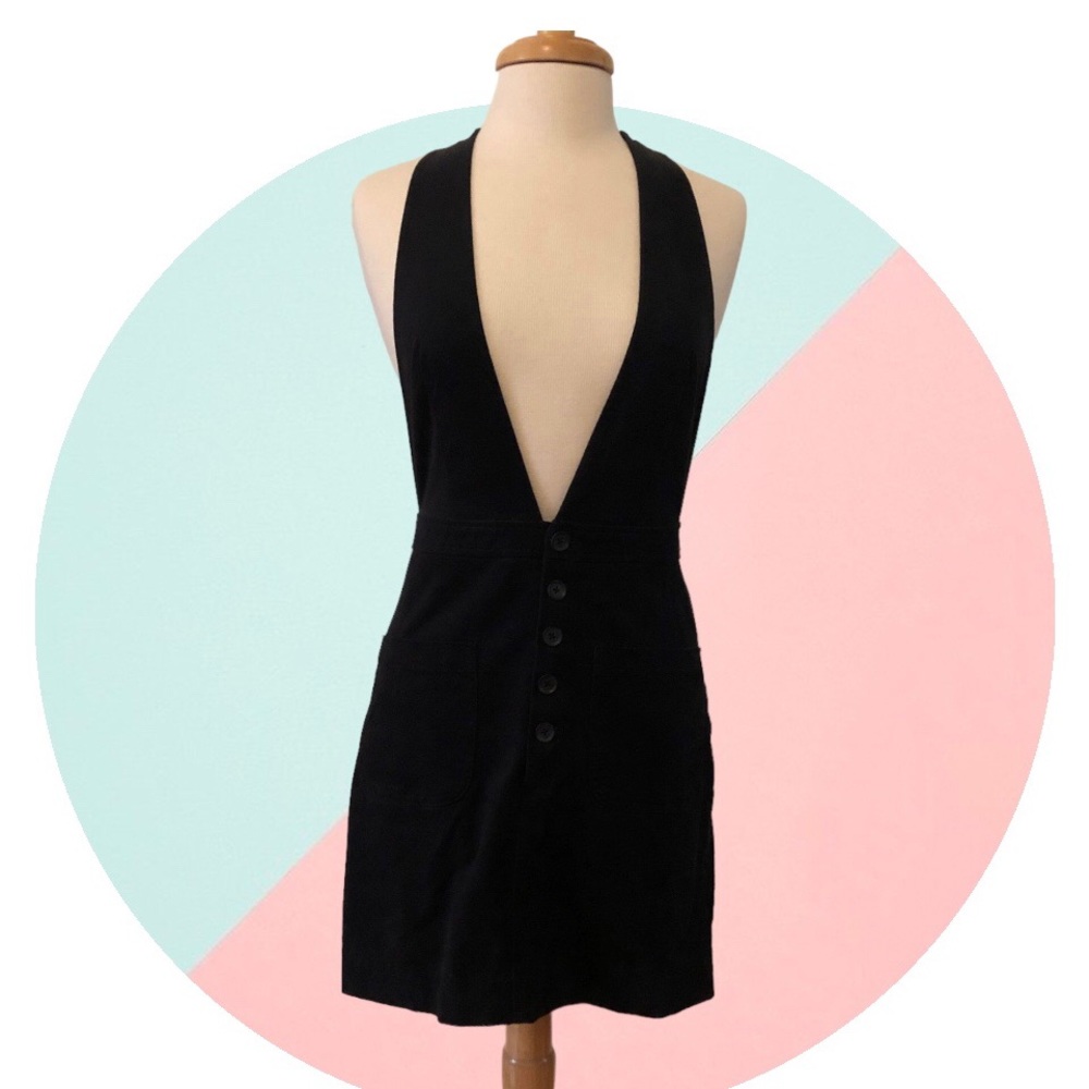 Forever 21 Black Overall Mini Dress
